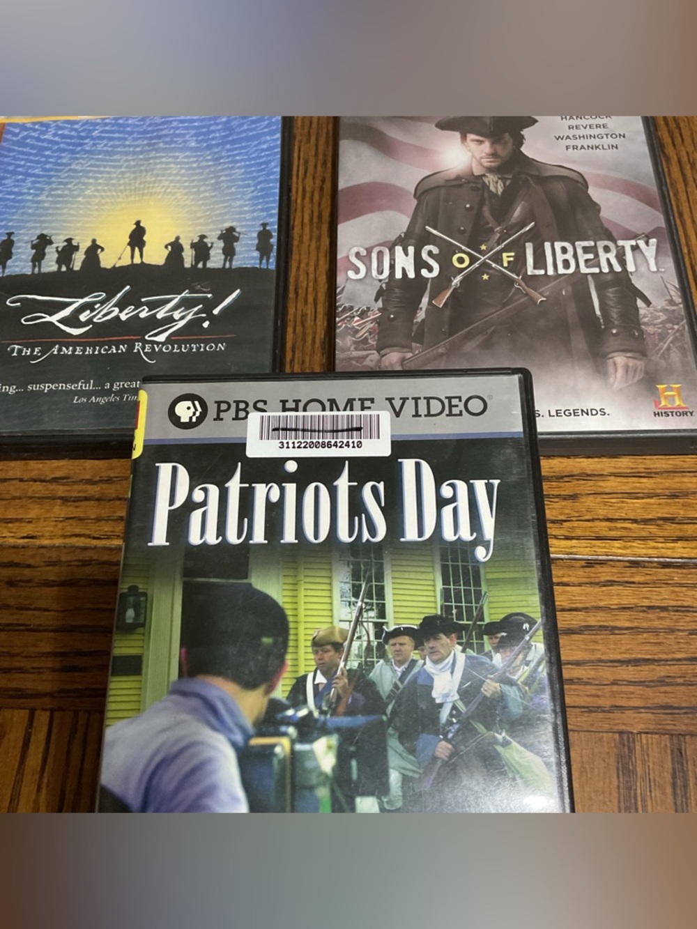 3 Military DVDs 📀 Patriots Day, Sons of Liberty & Liberty! American Revolution